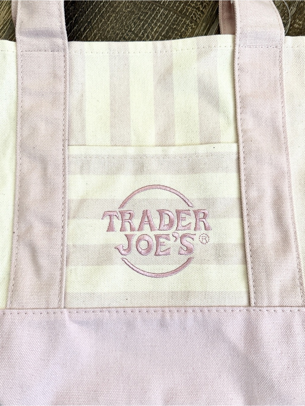 Trader Joe’s Limited Edition Pale Pink Mini Stripe Tote—Summer 2026 Collector - Picture 4 of 8